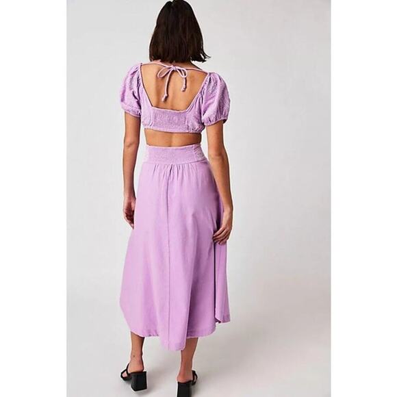 Free People Lotus Midi Skirt Orchid Size XS - Picture 3 of 8